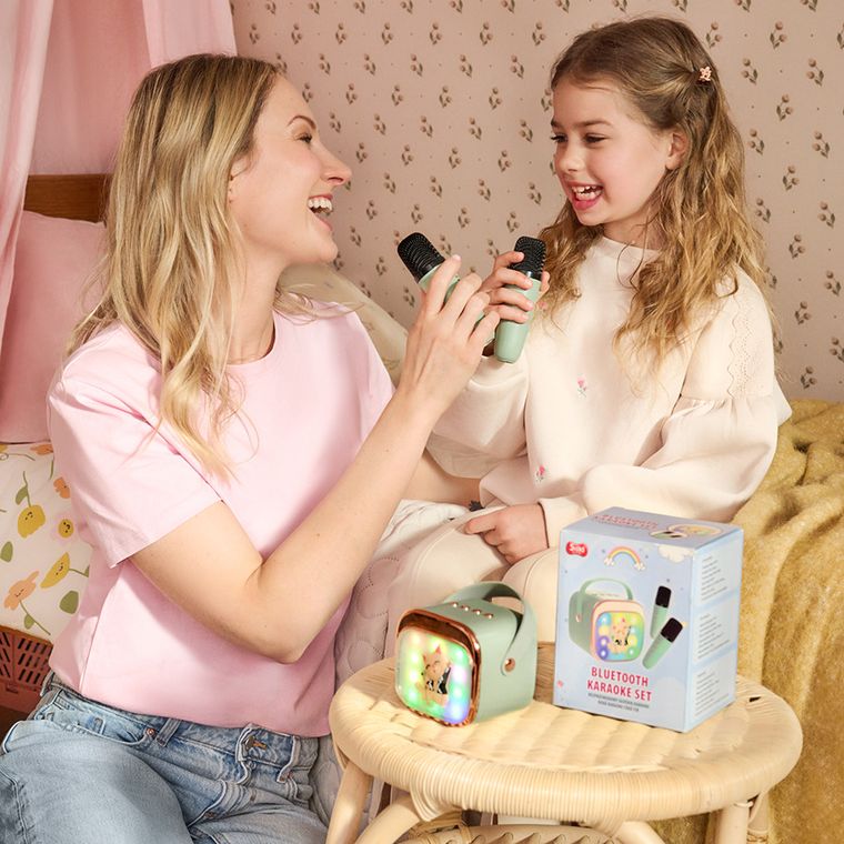 Smiki, Set de karaoke, boxa bluetooth cu microfoane, wireless