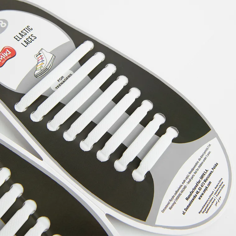 Smiki, sireturi din silicon fara legare, 8+8 alb