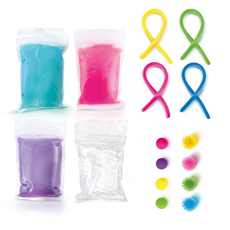 Smiki, So Slime, fidget kit, plastilina antistres, 4 culori