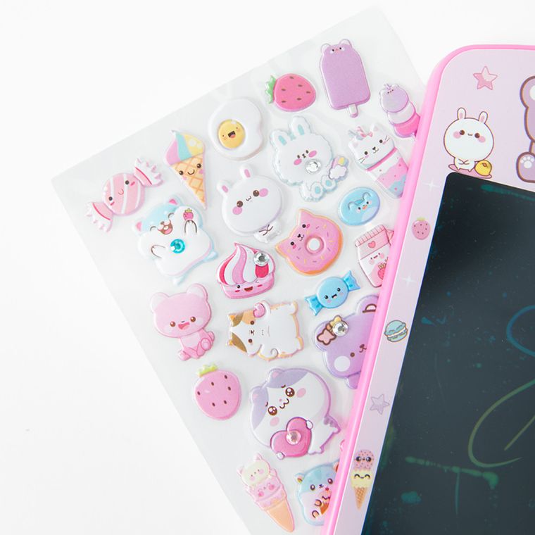 Smiki, tableta LCD de desenat, set cu stickere