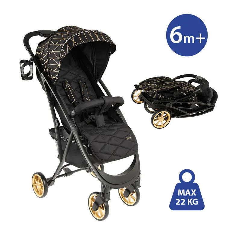 Smiki, Thunder Pro, carucior sport, negru-auriu