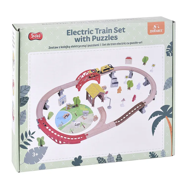 Smiki, tren electric cu puzzle-uri si accesorii