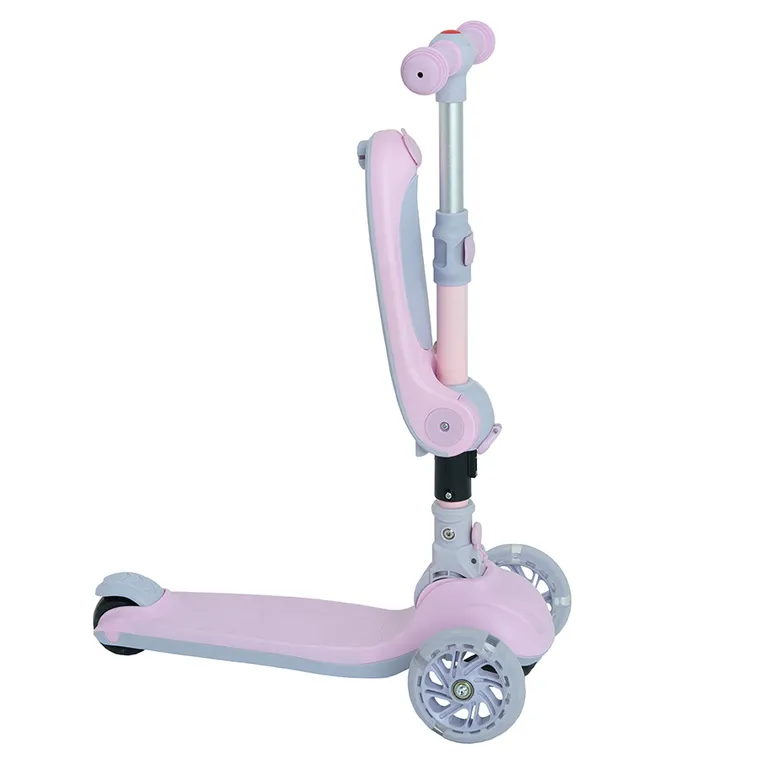 Smiki, trotineta cu 3 roti si sezut, roz