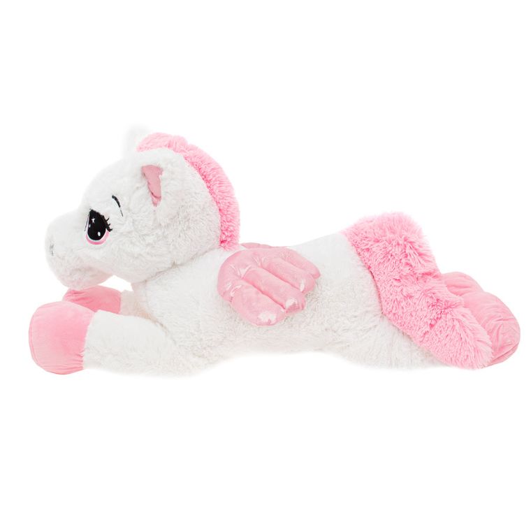 Smiki, Unicorn, jucarie de plus, 100 cm, alb