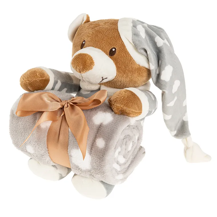 Smiki, Ursulet, set: patura si jucarie de plus