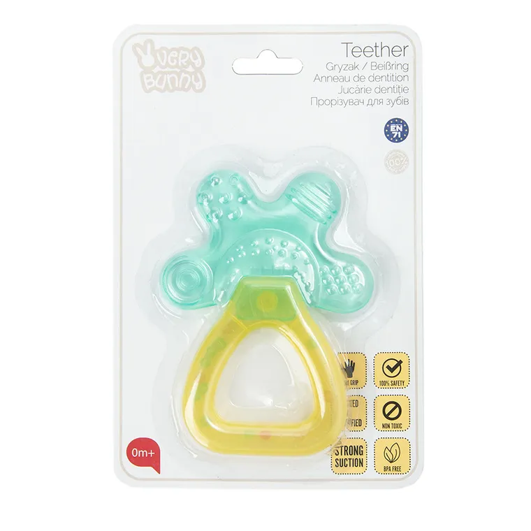 Smiki, Very Bunny, jucarie dentitie pentru apa, verde-galben