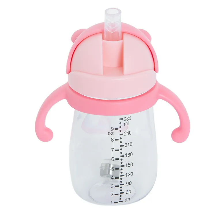 Smiki, Very Bunny, sticla cu pai, pisicuta, roz, 280 ml