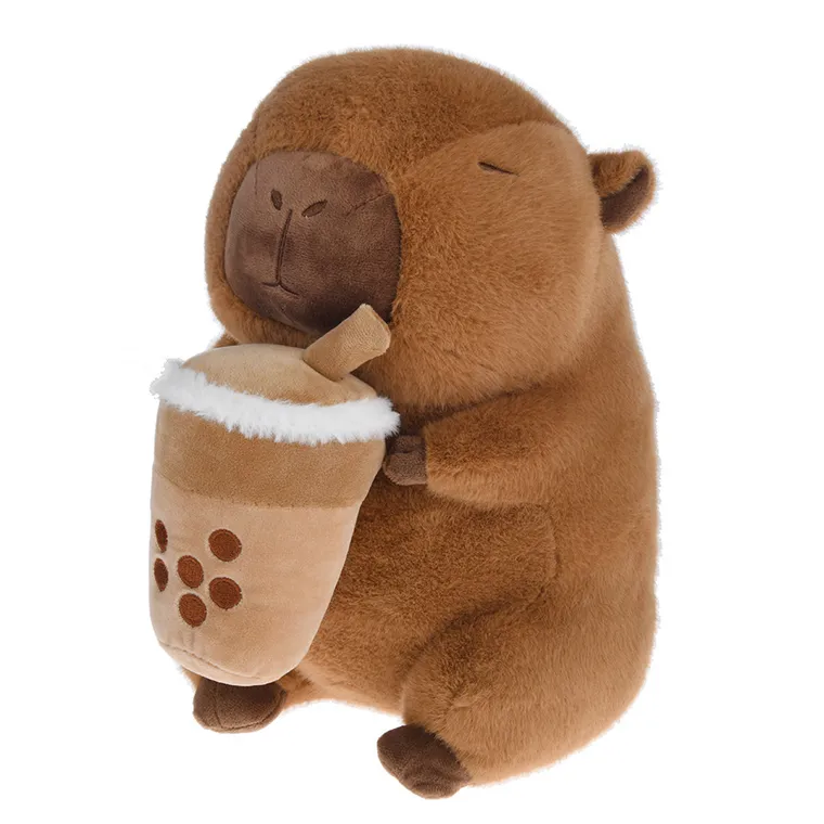 Smiki, Yummymals, Capibara cu bubble tea, jucarie de plus, 30 cm