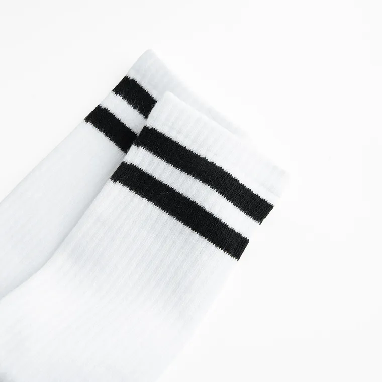 Sosete inalte albe unisex NOWEAR