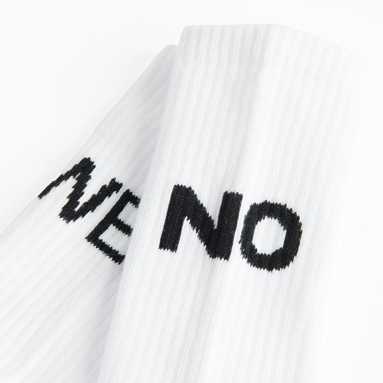 Sosete inalte albe unisex NOWEAR