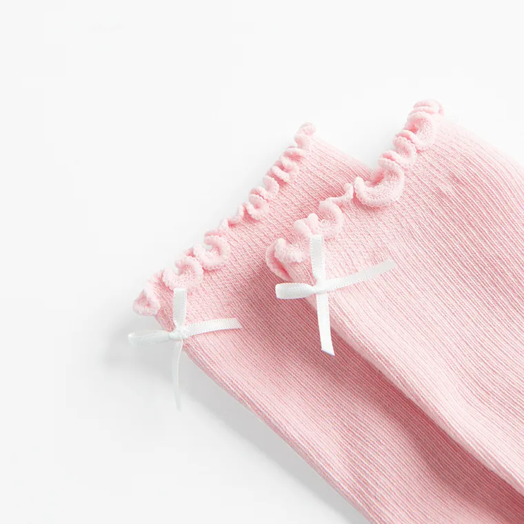 Sosete roz cu volanase NOWEAR