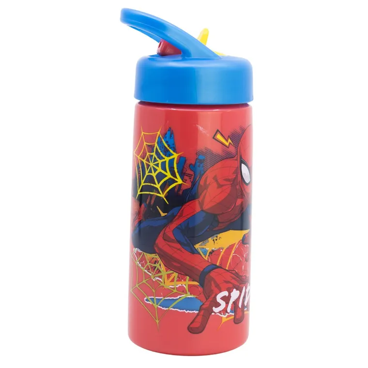 Spider-Man, sticla de apa cu pai Playground, 420 ml