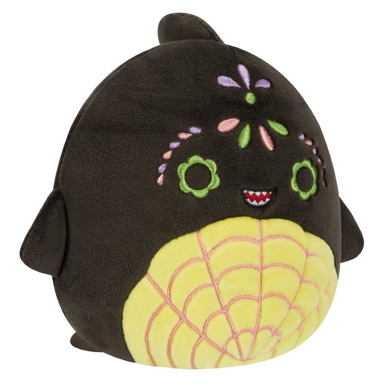 Squishmallows, Day of the Dead Shark, jucarie de plus, 19 cm