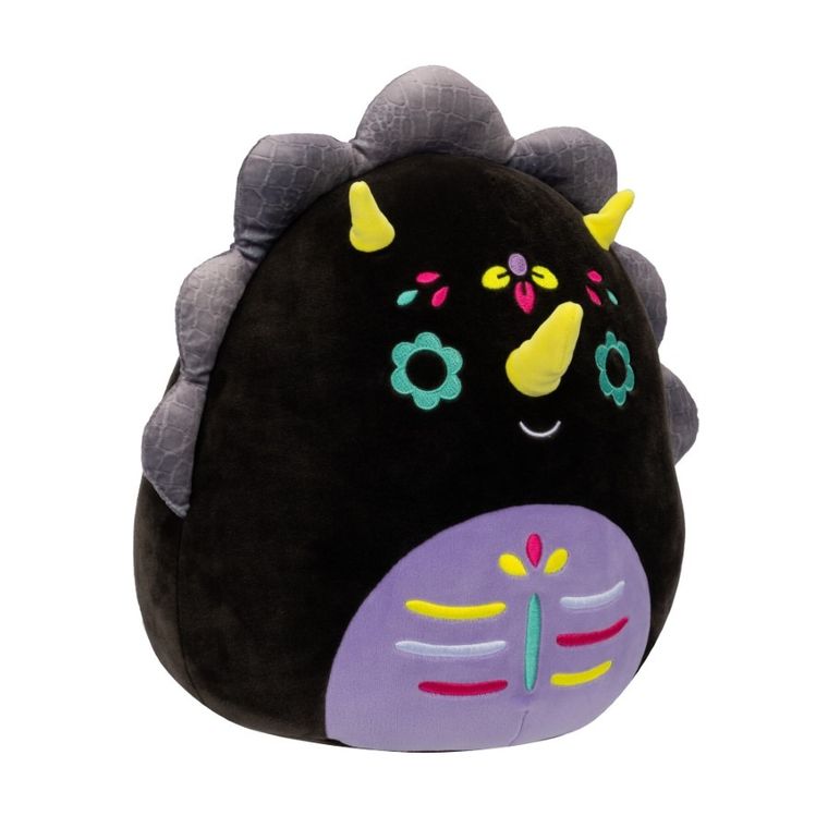 Squishmallows, Day of the Dead Triceratops, jucarie de plus, 13 cm