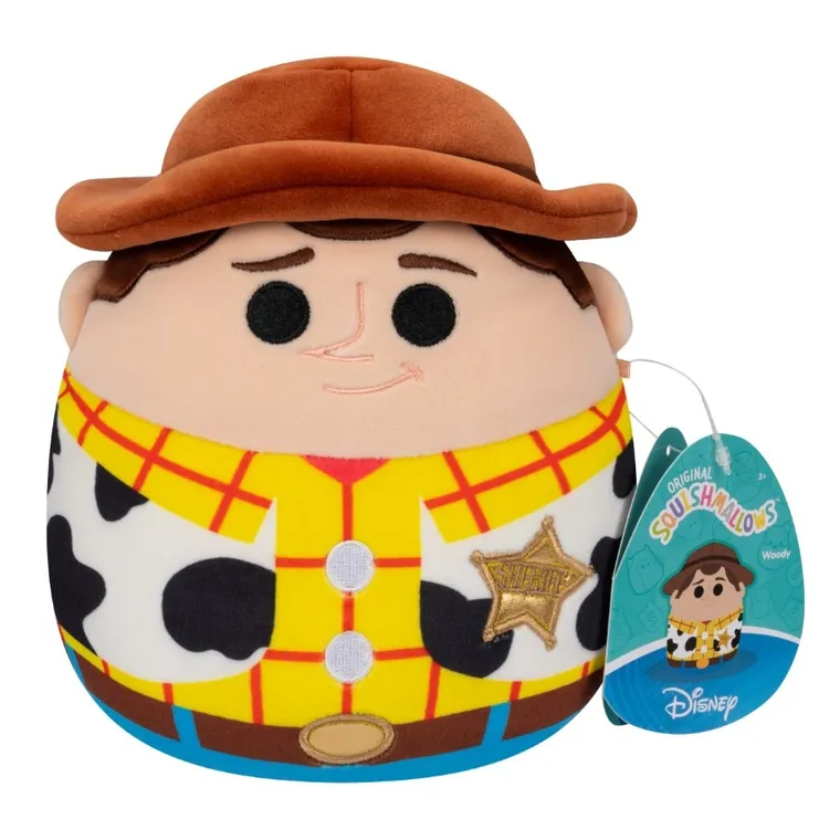 Squishmallows, Disney, Toy Story, Woody, jucarie de plus, 18 cm