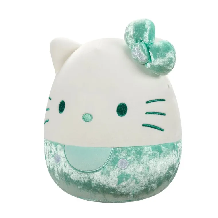 Squishmallows, Hello Kitty, jucarie de plus, editie speciala, velvet verde, 20 cm