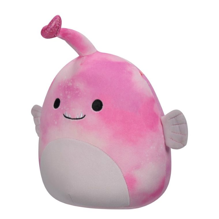 Squishmallows, Little Plush, Sy Pink Tie Dye Angler Fish, jucarie de plus, 19 cm