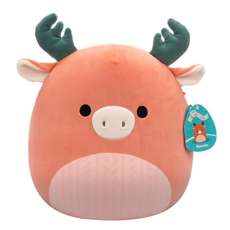 Squishmallows, Medium Plush, Dark Peach Moose, jucarie de plus, 30 cm