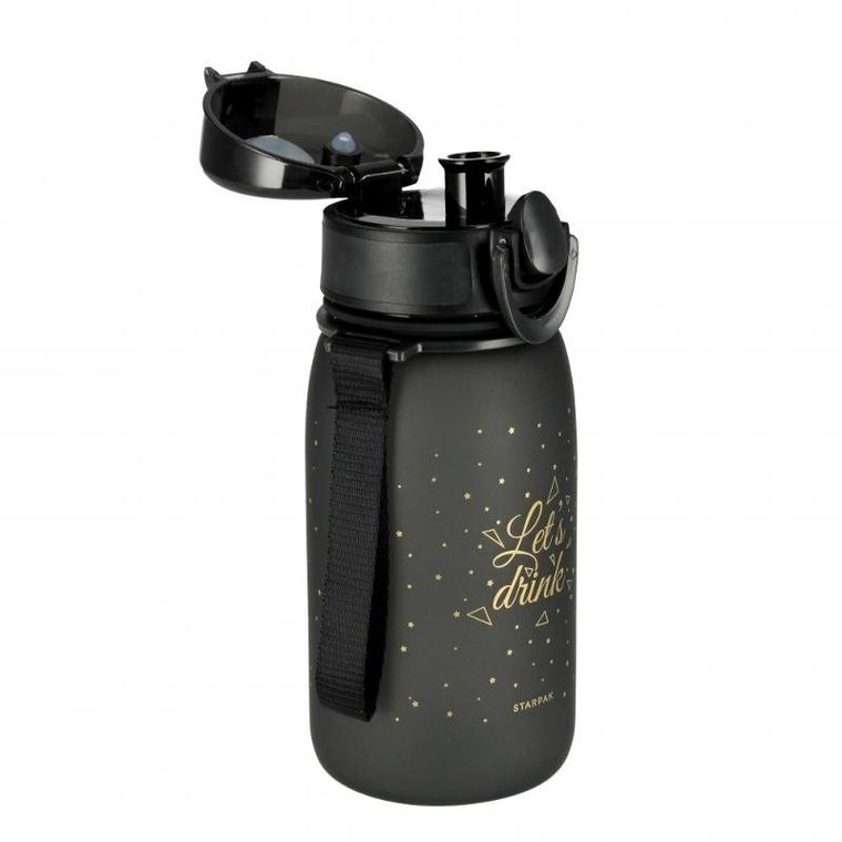 Starpak, sticla de apa, negru si auriu, 400 ml