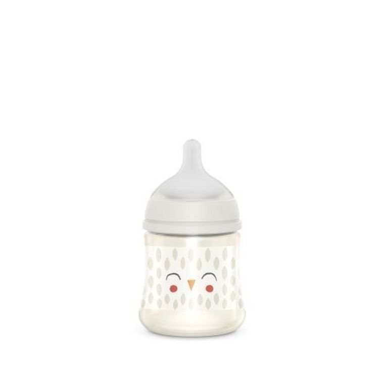 Suavinex, Bonhomia, SX Pro, biberon 150 ml, tetina fiziologica cu debit lent, Bufnita bej