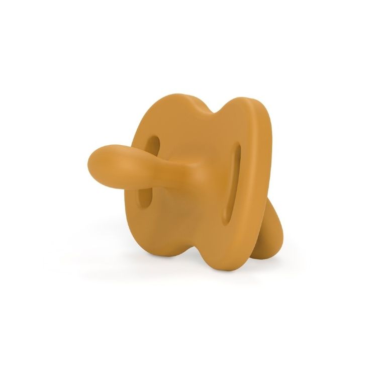 Suavinex, SX Pro, suzeta fiziologica din 100% silicon, 0-6 m, galben mustar