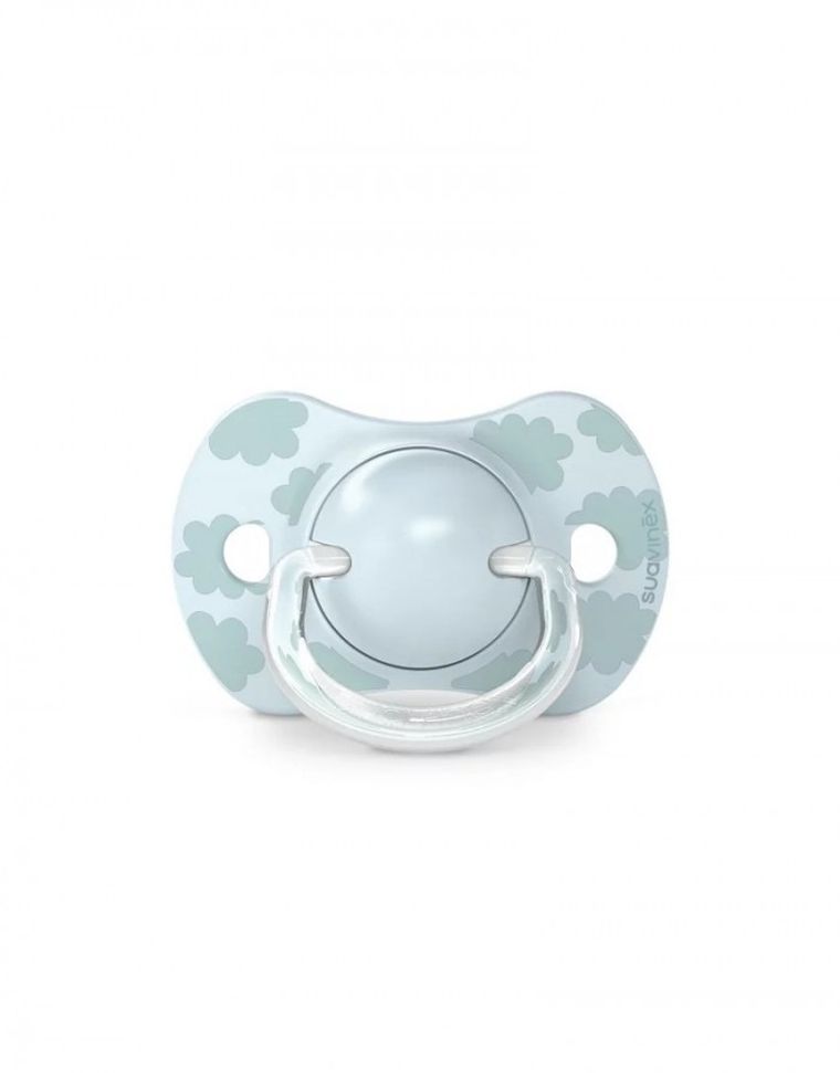 Suvainex, Dreams, suzeta fiziologica SX Pro din silicon, 2 buc., 0-6 luni, albastru