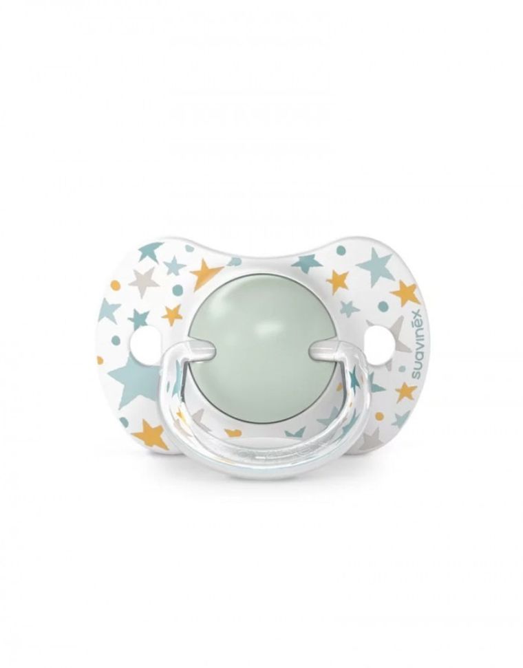 Suvainex, Dreams, suzeta fiziologica SX Pro din silicon, 2 buc., 6-18 luni, verde