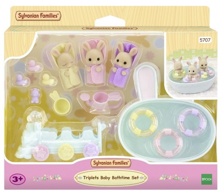 Sylvanian Families, Baia tripletilor, set cu figurine, 5707
