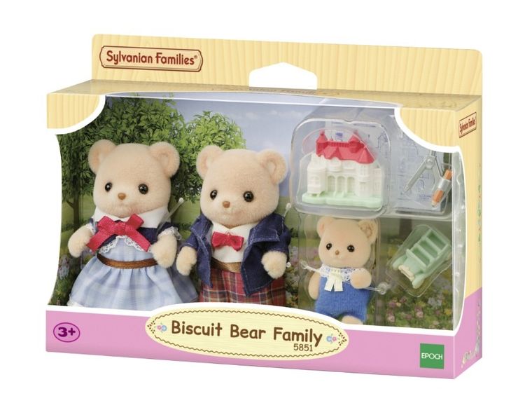 Sylvanian Families, Biscuit Bear Family, set de figurine, 5851