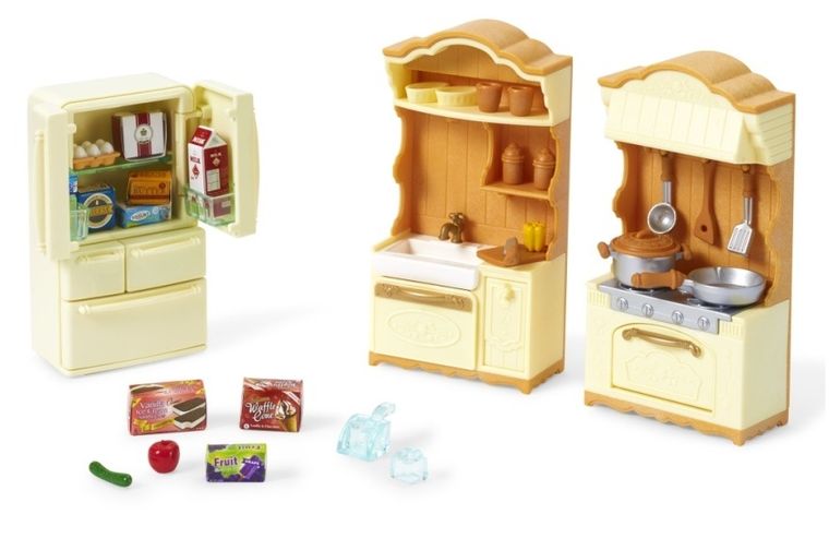Sylvanian Families, Bucatarie rustica cu frigider, 5341