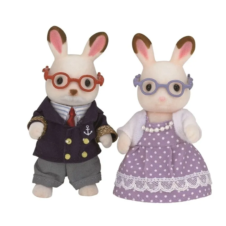 Sylvanian Families, Bunicii iepurasi cu urechiuse de ciocolata, set de figurine, 5190