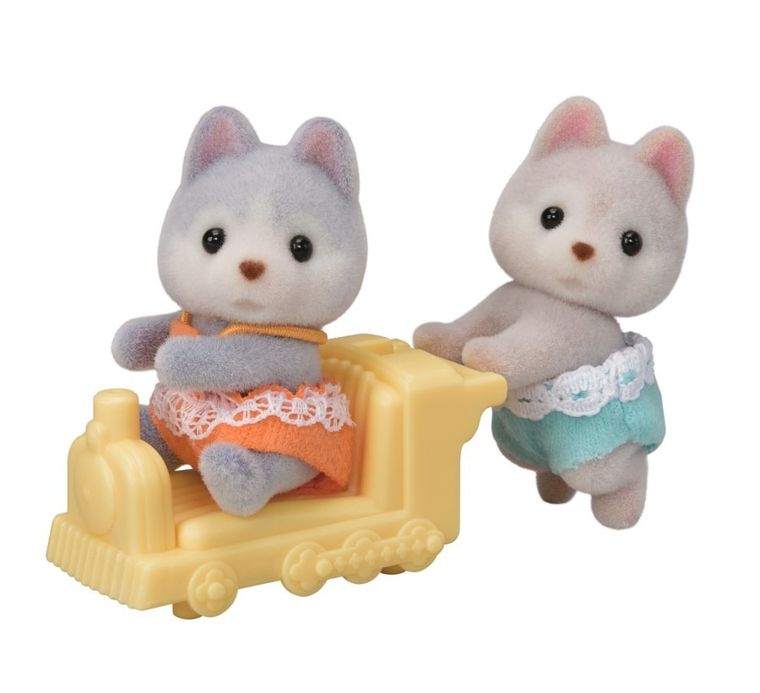 Sylvanian Families, Catelusii gemeni Husky, set de figurine, 5638