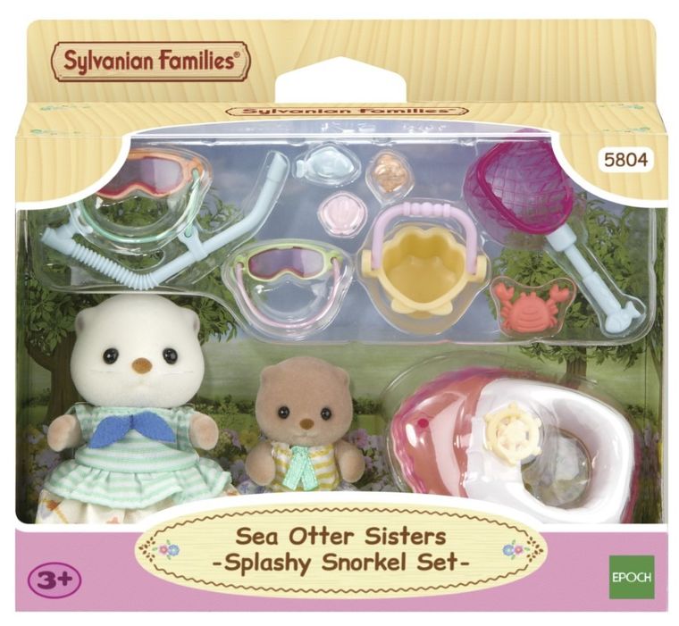 Sylvanian Families, Surorile vidrelor de mare in vacanta, set cu figurine, 5804