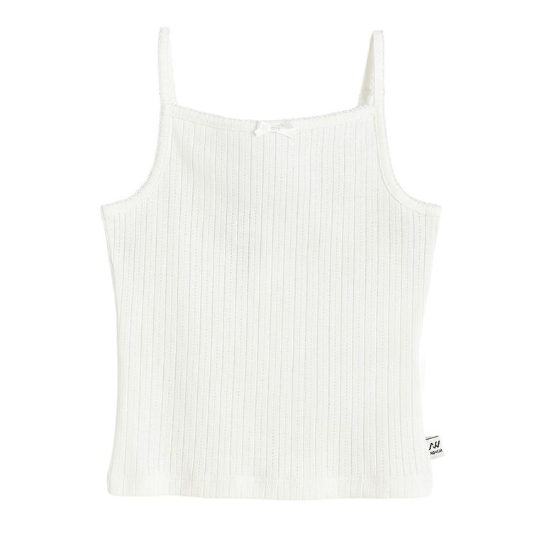 Top ajurat din bumbac pieptanat NOWEAR