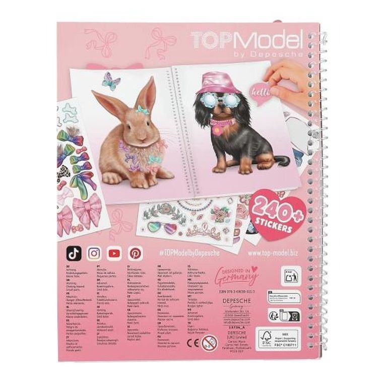 Top Model, Dress Me Up, Animale dragute, set creativ cu autocolante