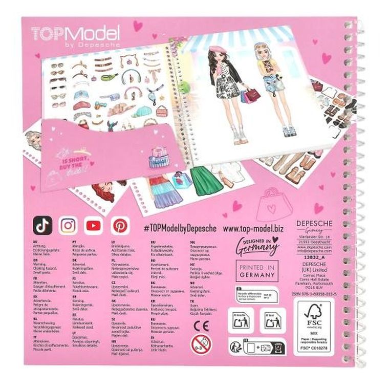 Top Model, Dress Me Up, Shopping Tour, set creativ cu autocolante