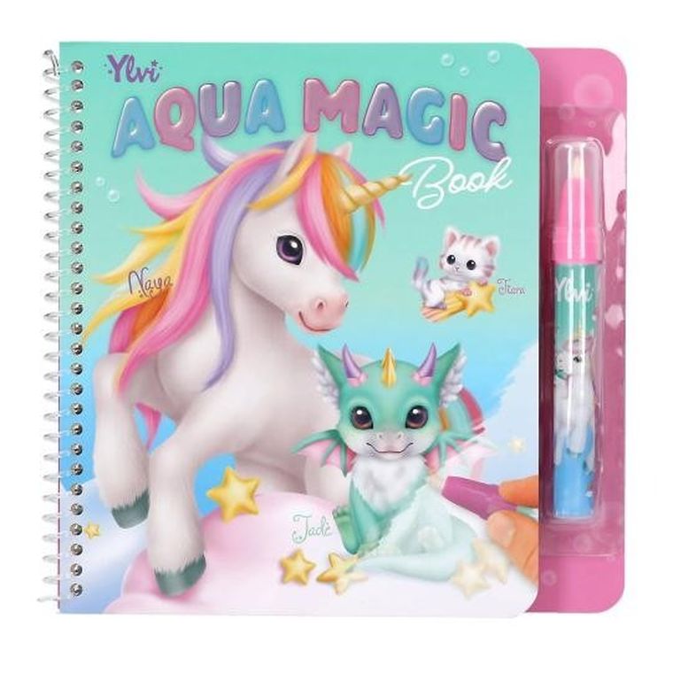 Top Model, Unicorn Ylvi, Aqua Magic Book, carte de colorat cu creion cu apa