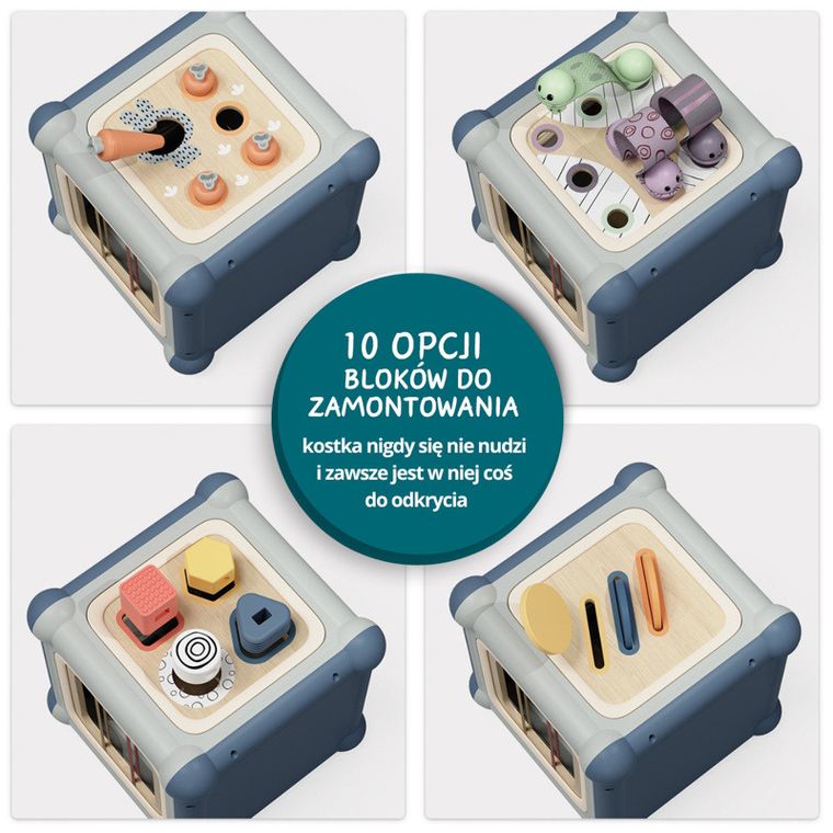 Topbright, Cub educational 10in1 Maestru al abilitatilor motorii fine, 12 luni