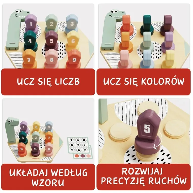 Topbright, Joc de invatare a culorilor si numerelor Dino, 36 luni+