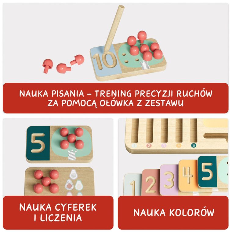 Topbright, Jucarie educativa pentru invatat numaratul fructelor, 36 luni