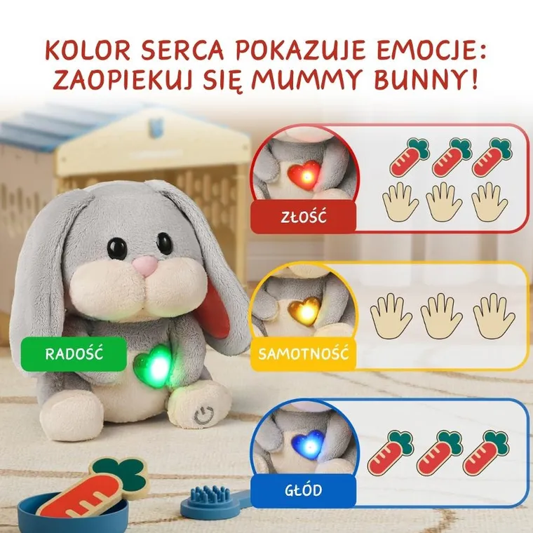 Topbright, Jucarie interactiva Mummy Bunny, 36 luni+