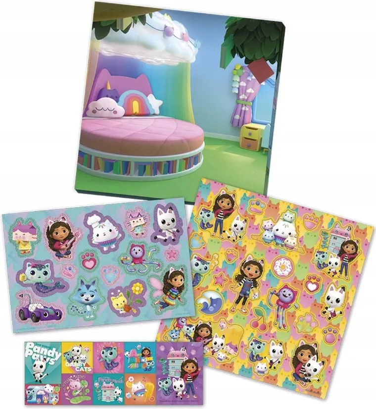 Totum, Casa de papusi a lui Gabi, set de stickere cu imagine de fundal