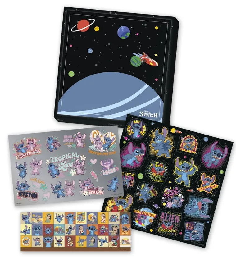 Totum, Lilo si Stitch, set de stickere cu imagine de fundal