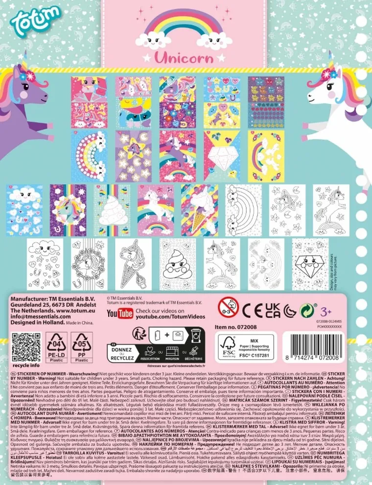 Totum, Unicorn, lipeste pe numere