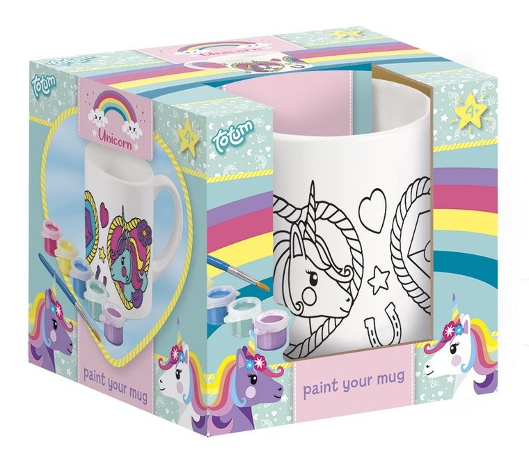 Totum, Unicorn, picteaza-ti cana, set creativ
