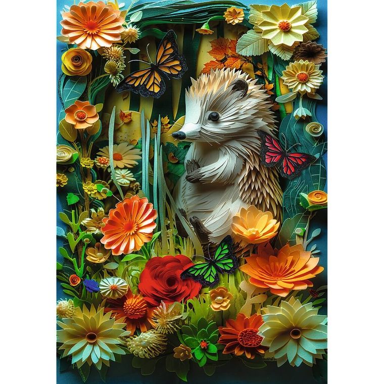 Trefl, 40 Years, Paper Art: Arici, puzzle, 1000 piese
