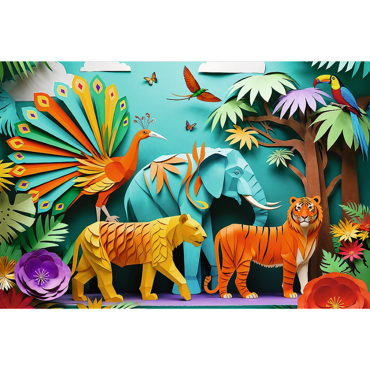 Trefl, 40 Years, Paper Art, Jungle, puzzle, 160 piese
