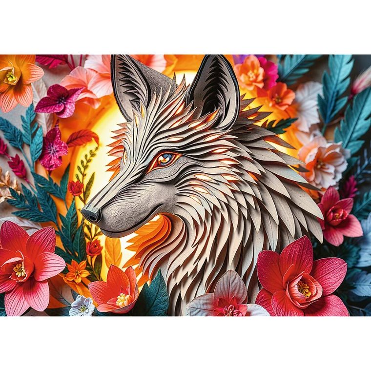 Trefl, 40 Years, Paper Art: Lup, puzzle, 1000 piese