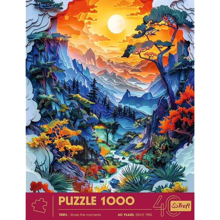 Trefl, 40 Years, Paper Art: Vale, puzzle, 1000 piese