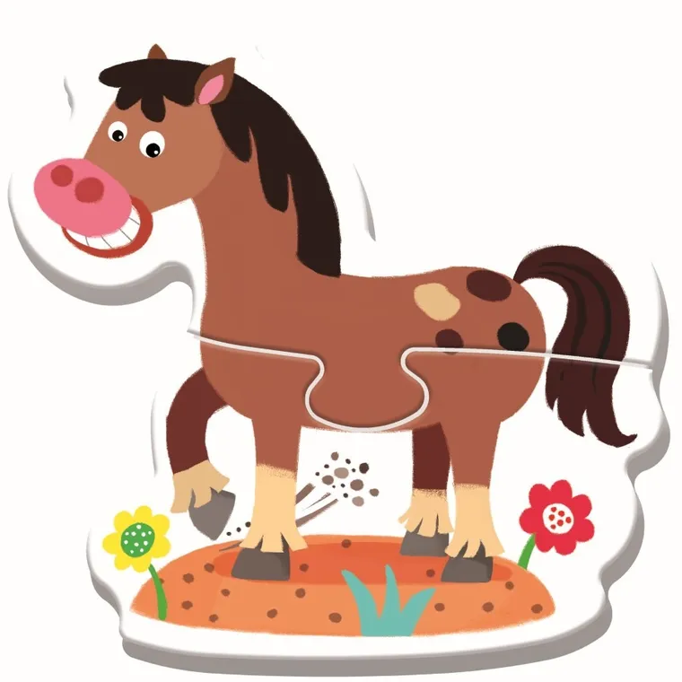 Trefl, Babies and the Bear, Baby Classic, puzzle 4in1, 18 piese